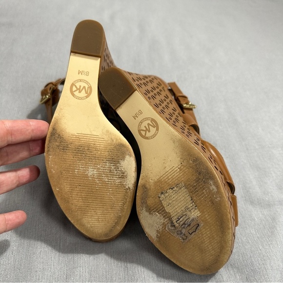 MICHAEL Michael Kors Sienna Espadrille Wedge Sandals, 8.5, openwork leather - Picture 11 of 16